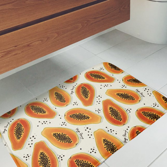 Hiya Papaya Mönster Badrumsmatta (Hiya Papaya Bath Mat)