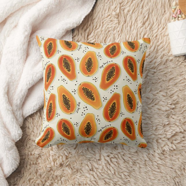 Hiya Papaya Mönster Kudde (Filt)
