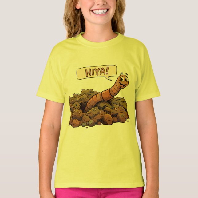 "Hiya!" Underifrån T Shirt (Framsida)