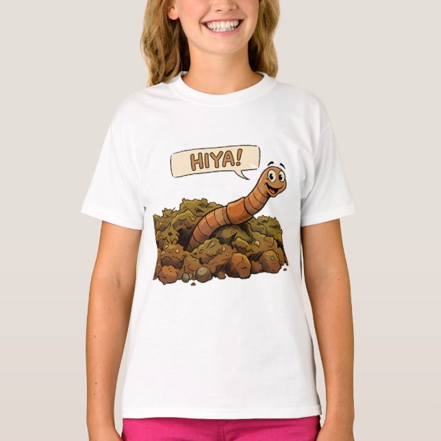 "Hiya!" Underifrån T Shirt (Framsida)