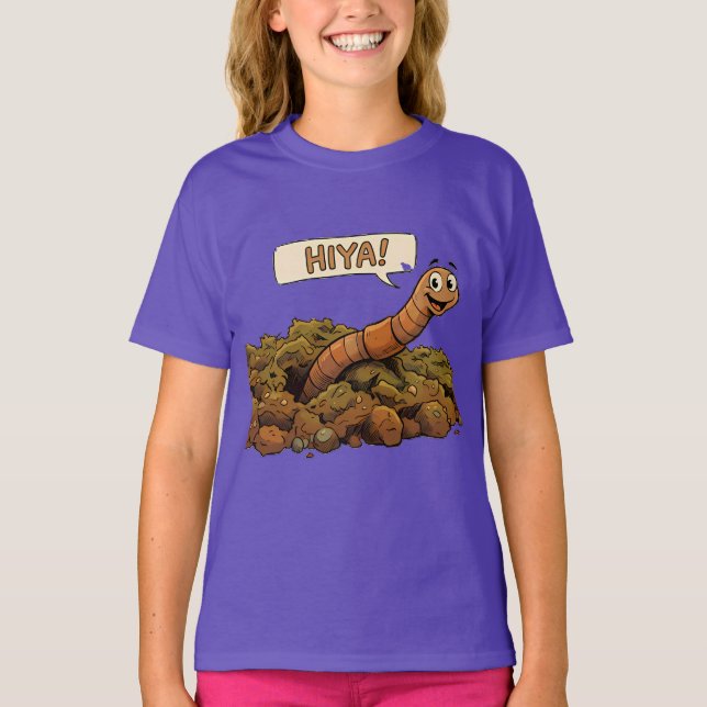 "Hiya!" Underifrån T Shirt (Framsida)