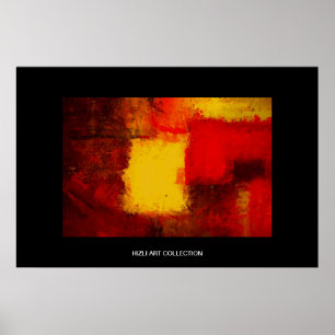 Hizli Art Collection - Red Gult Brown Modern Abs Poster