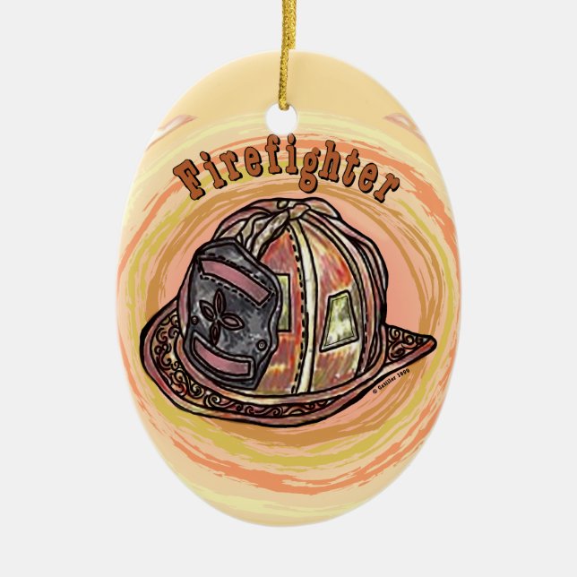 Hjälm  Brandman Ornament  (Framsidan)