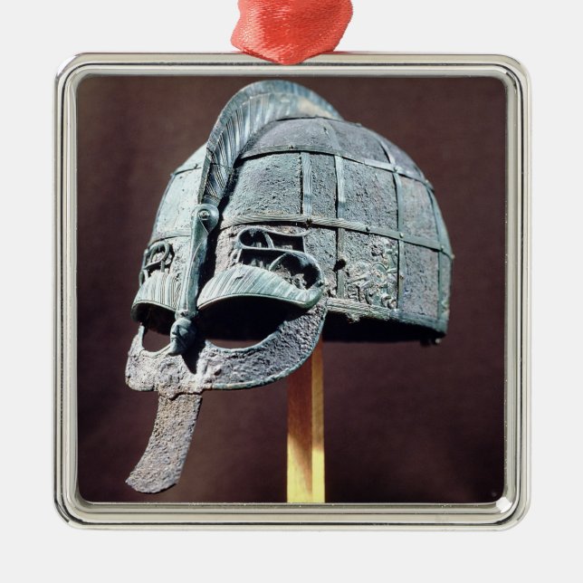 Hjälm från den Vendel skatten Julgransprydnad Metall (Framsidan)