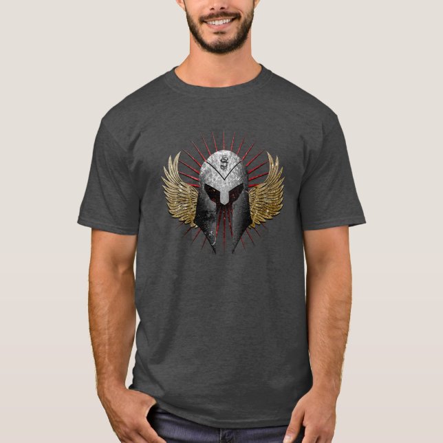 Hjälm- och vingarskjorta tee shirt (Framsida)