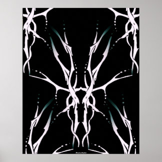 Hjälmben Stamdesign för rådjur Jägare vit Poster