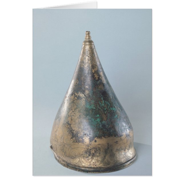 Hjälmet med förhöjd dekoration hälsningskort (Framsidan)