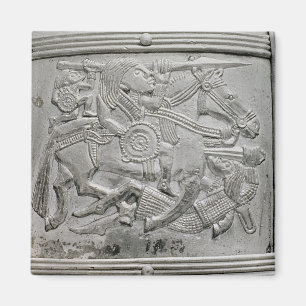 Hjälmfragment, från den Sutton Hoo skatten Magnet