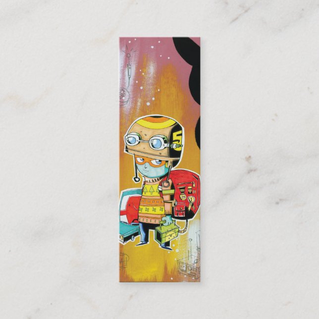 Hjälmpojken profilerar kortet mini visitkort (Framsida)