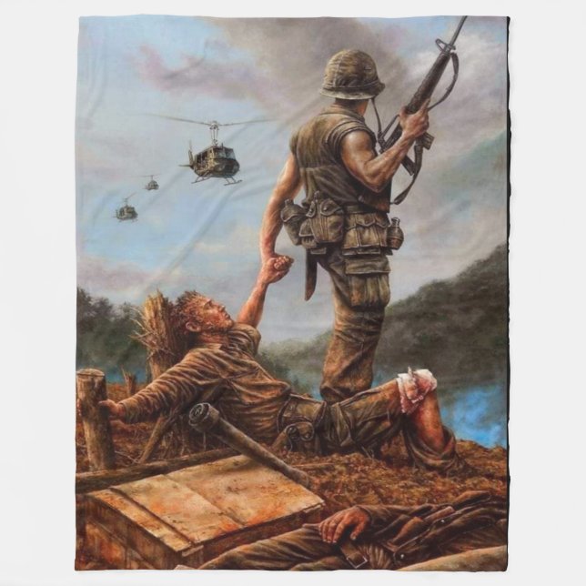 HJÄLP ÄR PÅ VÄG FLEECEFILT (Framsidan)