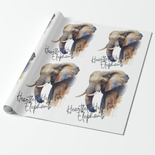 Hjälp Behålla Elephants Vild Presentpapper