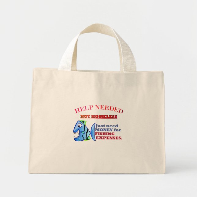 HJÄLP BEHÖVS. MINI TYGKASSE (Framsidan)