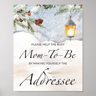 Hjälp Busy Mamma till Be Adress och Kuvert Poste Poster