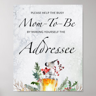 Hjälp Busy Mamma till Be Adress och Kuvert Poster