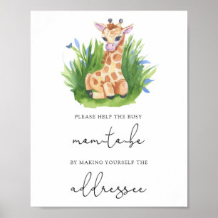 Hjälp Busy Mamma till Be Adress och Kuvert Poster
