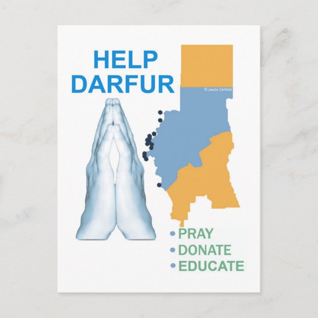 Hjälp Darfur Vykort (Framsida)
