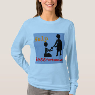 Hjälp;ess Fortunate on Blue T-shirt for Female