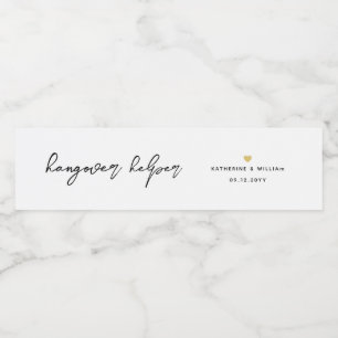 Hjälp för chic Hangover Vattenflaskor Etikett