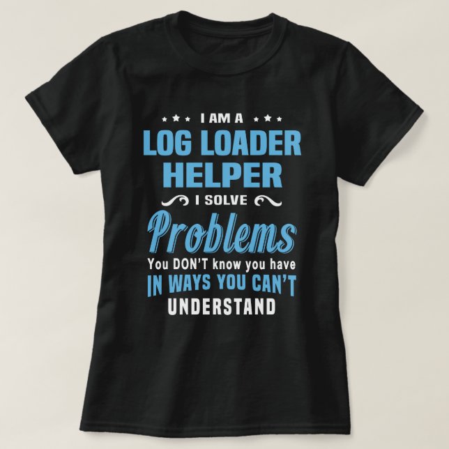 Hjälp för logginläsare t shirt (Design framsida)