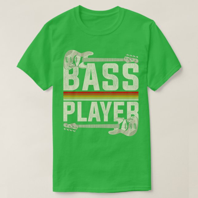 Hjälp för Retro Bass Player T Shirt (Design framsida)