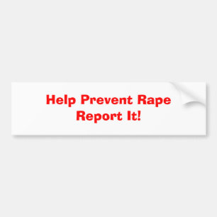 Hjälp förhindrar RapeReport det! Bildekal