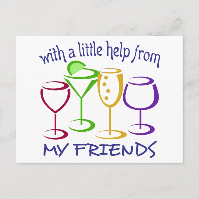 Hjälp från mina vänner vykort (Framsida)