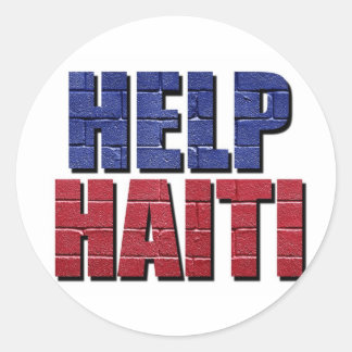 Hjälp Haiti Runt Klistermärke