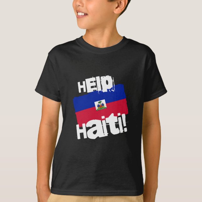 Hjälp Haiti! T Shirt (Framsida)