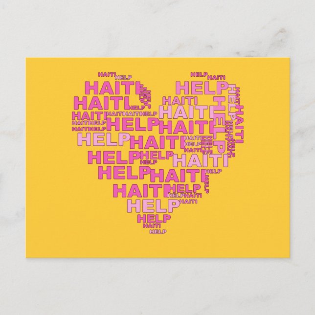 Hjälp Haiti T-skjortan och skjortan Vykort (Framsida)