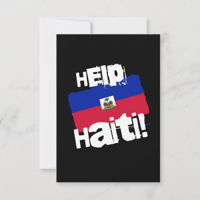 Hjälp Haiti! Tack Kort (Framsida)