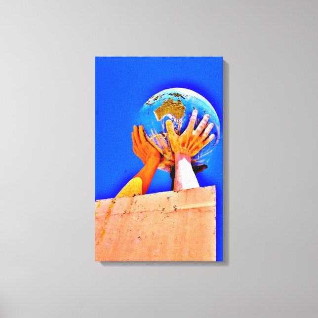 Hjälp Händer Canvastryck (Framsida)