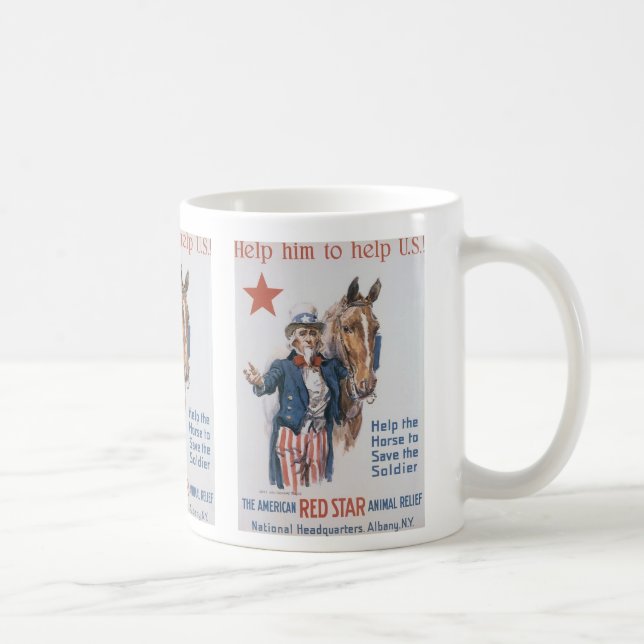 Hjälp honom att hjälpa USA! Kaffemugg (Höger)