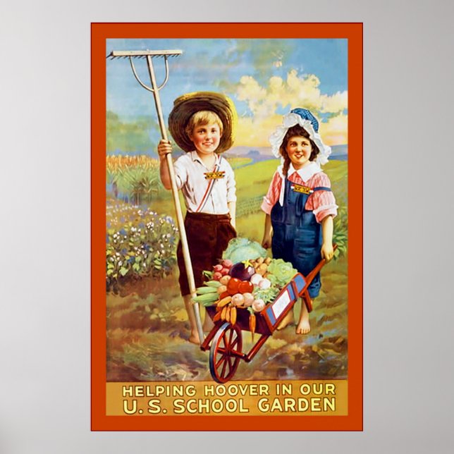 Hjälp Hoover ~ Vintage Världskrig 1 Poster (Framsidan)