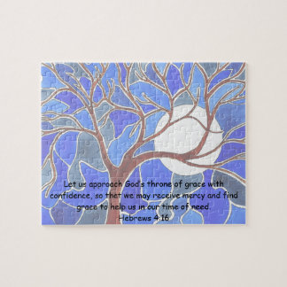 Hjälp i tid av behov - hebré4:16 - bibelversen pussel