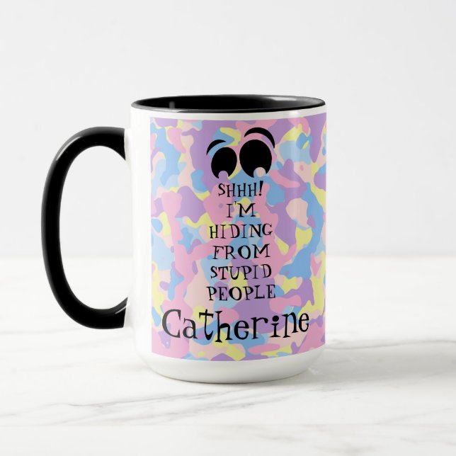 HJÄLP! Jag Gömmer från Rosa Camo Mugg. Mugg (Vänster)