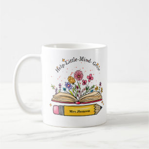 Hjälp lilla Mind Grow Teacher Mamma Gift Kaffemugg