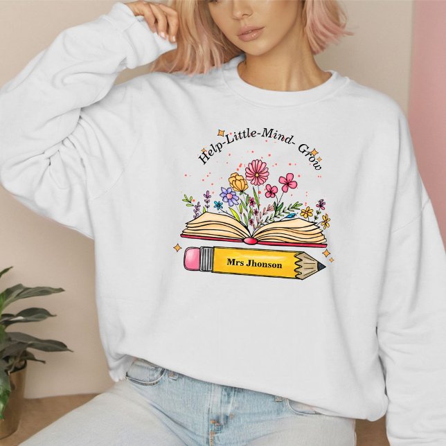 Hjälp lilla Mind Grow Teacher Mamma Gift T Shirt (Skapare uppladdad)
