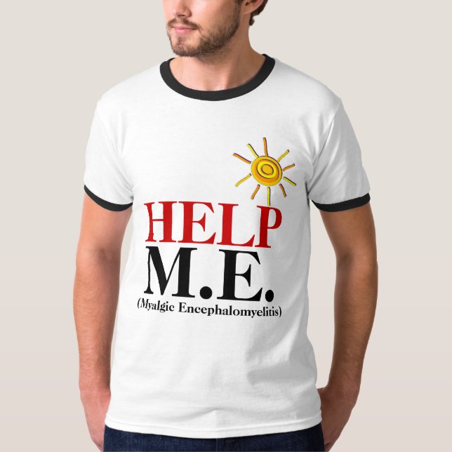 HJÄLP M.E. (Myalgic Encephalomyelitis) T-shirt (Framsida)