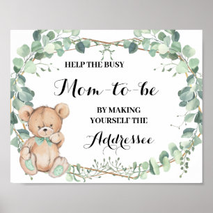 Hjälp Mamma att göra dig till adressaten Bear Show Poster