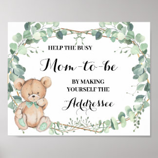 Hjälp Mamma att göra dig till adressaten Bear Show Poster