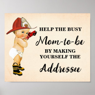 Hjälp Mamma att göra din egen adressater Baby-bran Poster
