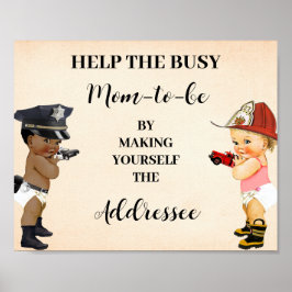 Hjälp Mamma Gör Själv Adressat Liten Rekryt Poster