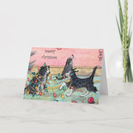 Hjälp med Ljus, Hundar, julkort Helgkort