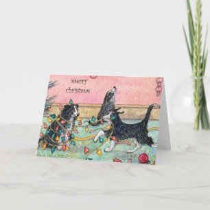 Hjälp med Ljus, Hundar, julkort Helgkort