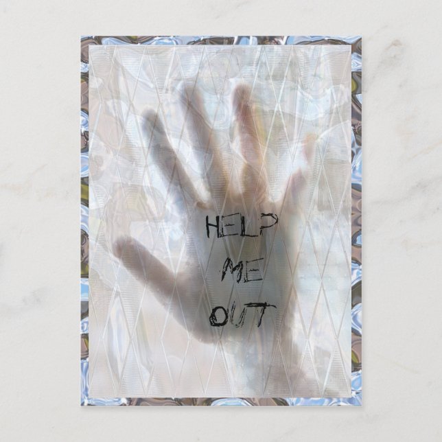 Hjälp mig att lämna Anpassadets vykort (Framsida)