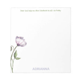 Hjälp mig Blommigt Anteckningsblock