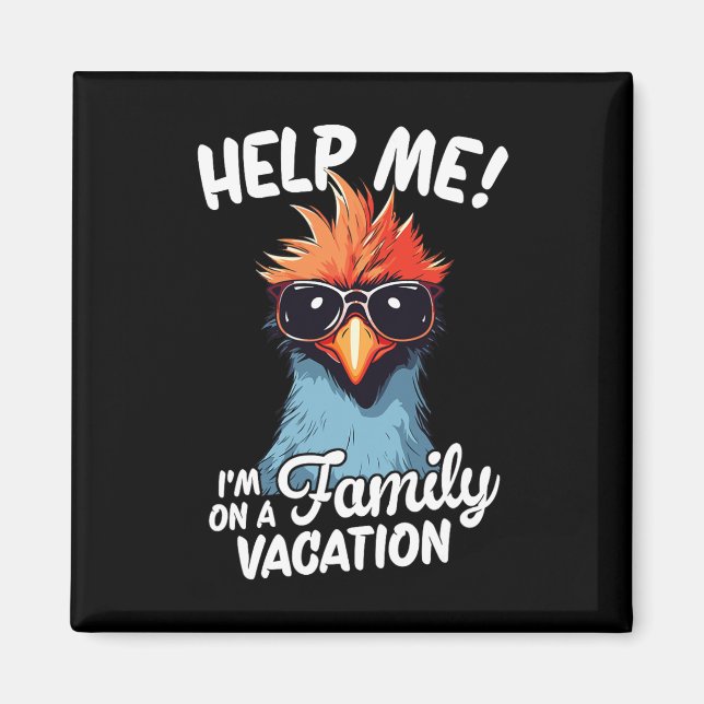 Hjälp mig, jag är på familjesemester  magnet (Framsidan)