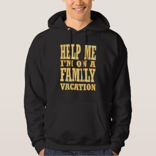 Hjälp mig, jag är på familjesemester morgonsolnedg hoodie