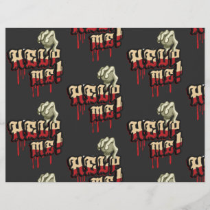Hjälp mig med Zombie Hand Scrapbook Papper Reklamblad