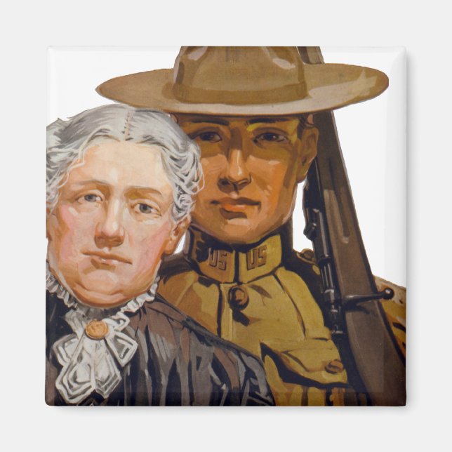 Hjälp min pojke att vinna krig magnet (Framsidan)